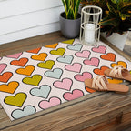 Rainbow Hearts Outdoor Rug Gallery Image 2