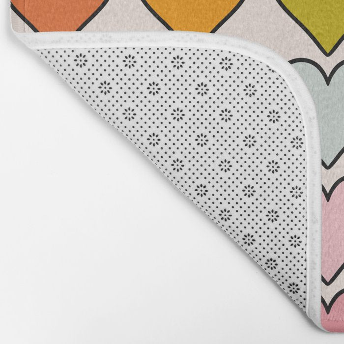 Rainbow Hearts Bath Mat Gallery Image 2