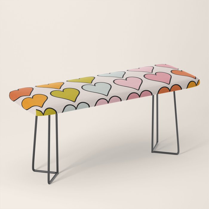 Rainbow Hearts Bench Gallery Image 1