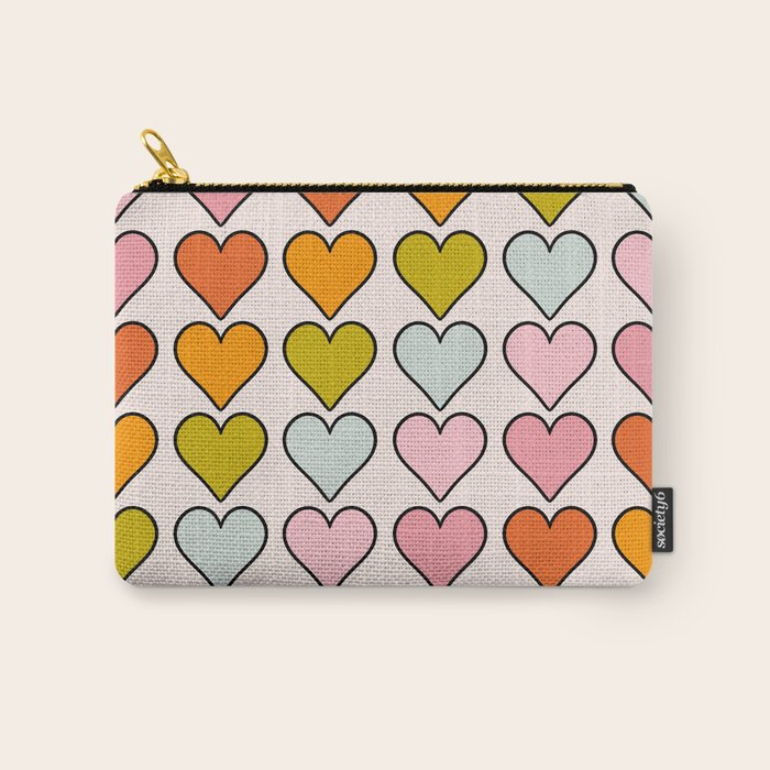 Rainbow Hearts Carry All Pouch Gallery Image 1