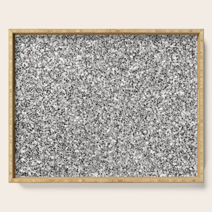 Silver Glitter Serving Tray Gallery Image 1