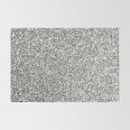 Silver Glitter Rug Gallery Image 2