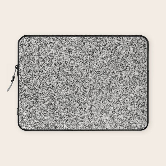 Silver Glitter Laptop Sleeve Gallery Image 1
