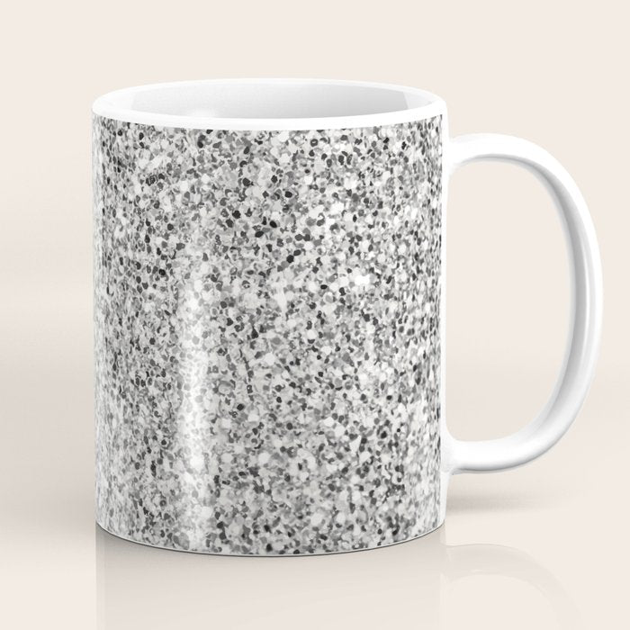 Silver Glitter Coffee Mug Gallery Image 1