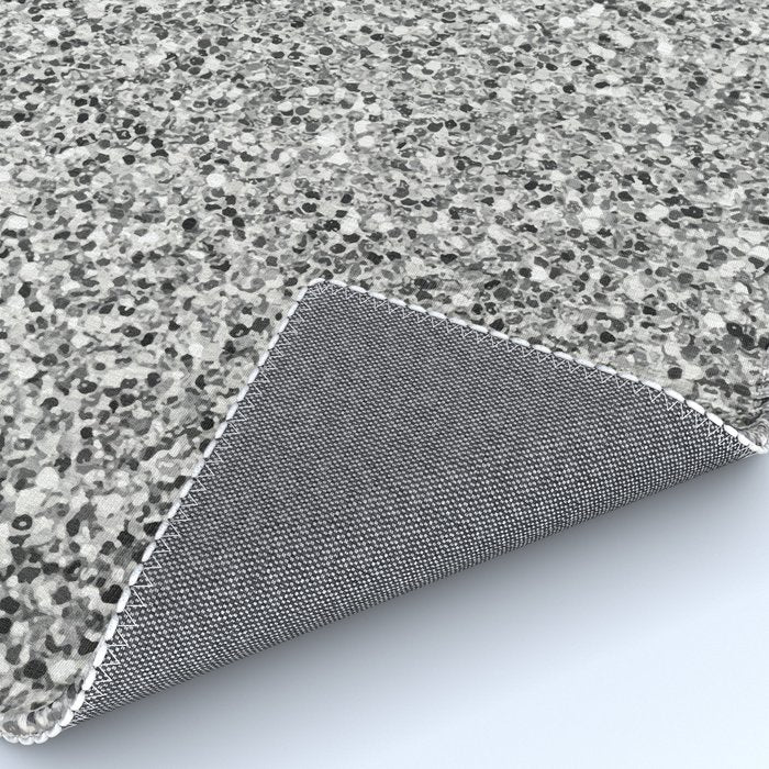 Silver Glitter Rug Gallery Image 4