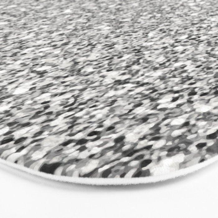 Silver Glitter Bath Mat Gallery Image 3