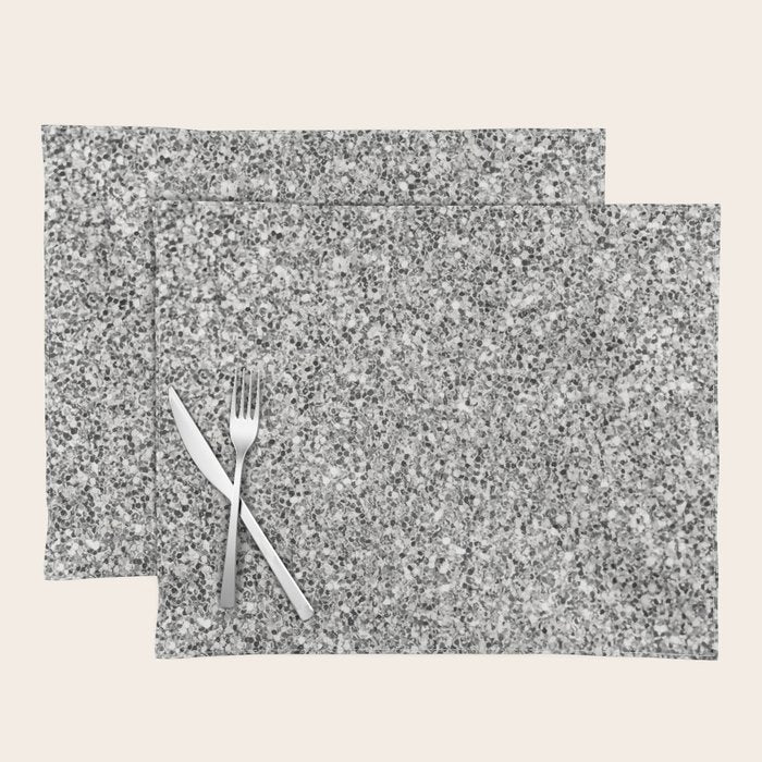 Silver Glitter Placemat Gallery Image 1
