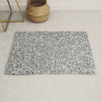 Silver Glitter Rug Gallery Image 1