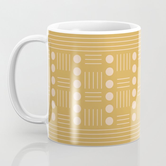 Lines and Circle in Mustard Coffee Mug Gallery Image 3