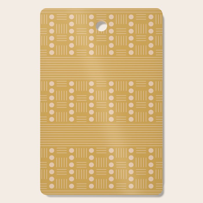 Lines and Circle in Mustard Cutting Board Gallery Image 1