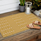Lines and Circle in Mustard Outdoor Rug Gallery Image 2
