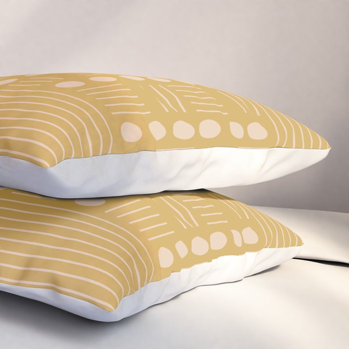 Lines and Circle in Mustard Pillow Sham Gallery Image 3