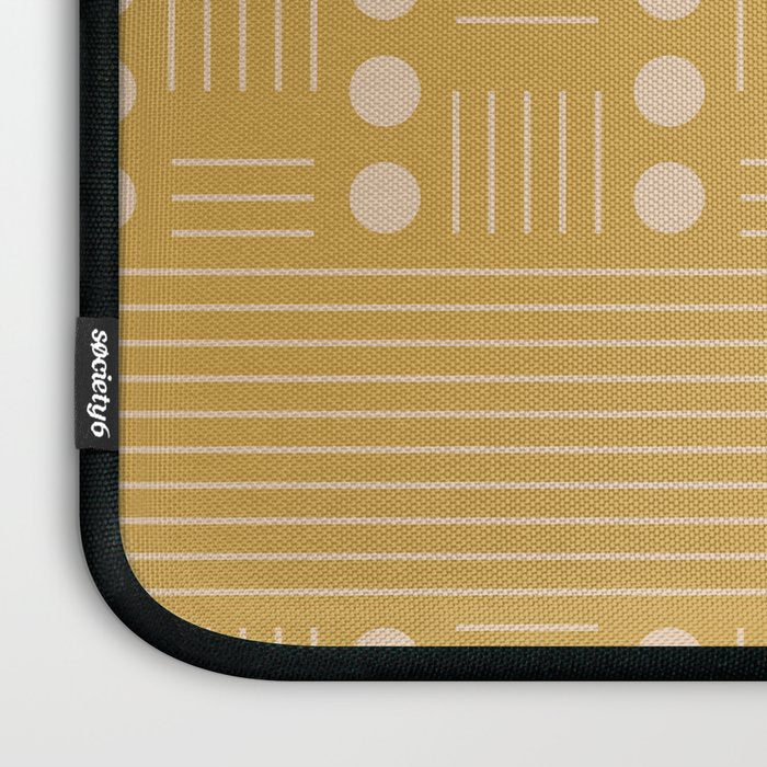 Lines and Circle in Mustard Laptop Sleeve Gallery Image 3