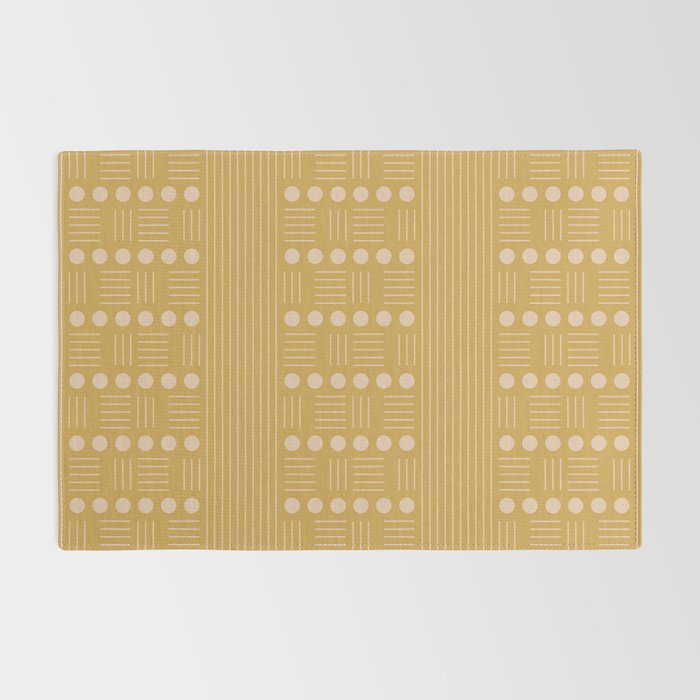 Lines and Circle in Mustard Rug Gallery Image 2