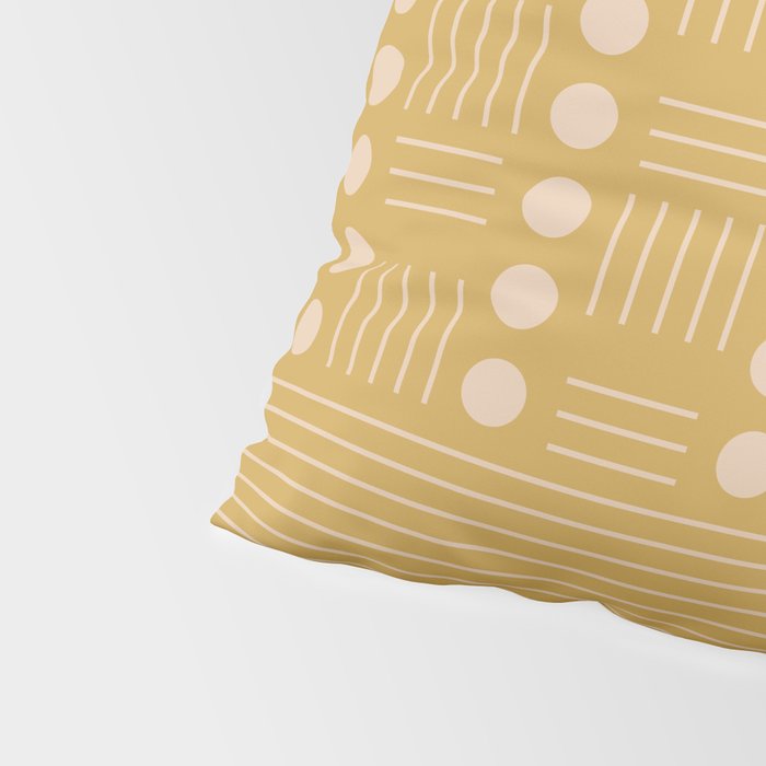 Lines and Circle in Mustard Pillow Sham Gallery Image 4