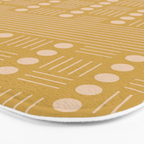 Lines and Circle in Mustard Bath Mat Gallery Image 3