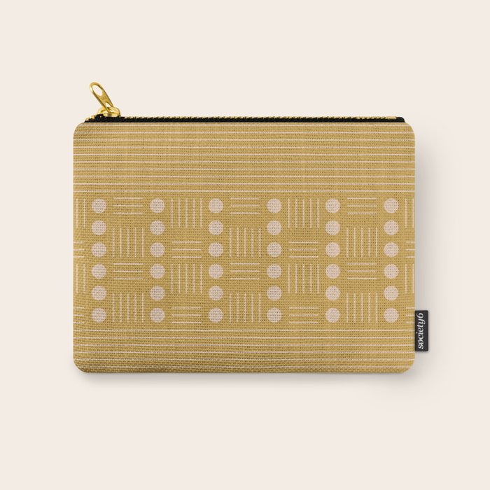 Lines and Circle in Mustard Carry All Pouch Gallery Image 1