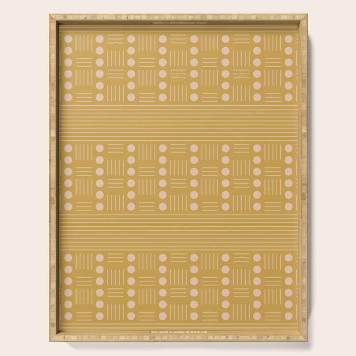 Lines and Circle in Mustard Serving Tray Gallery Image 1