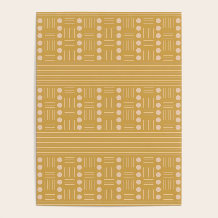 Lines and Circle in Mustard Poster Gallery Image 4