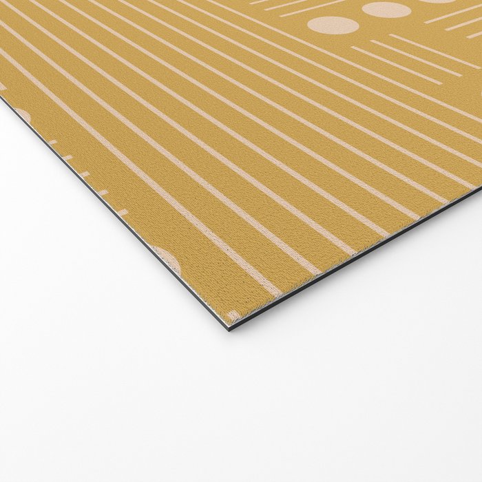 Lines and Circle in Mustard Welcome Mat Gallery Image 2
