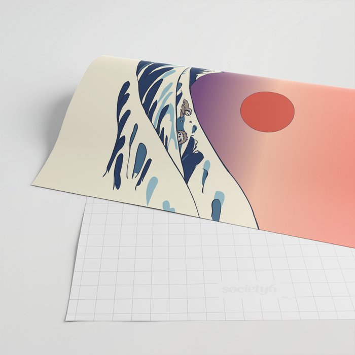 The Great Wave of Sloth Wrapping Paper Gallery Image 2