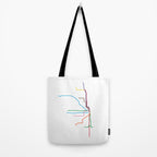 Chicago Transit Map Tote Bag Gallery Image 2