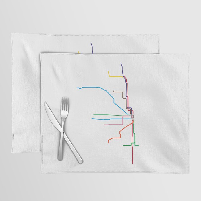 Chicago Transit Map Placemat Gallery Image 1