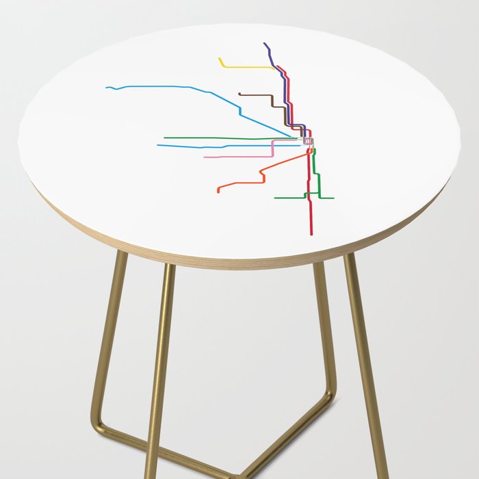 Chicago Transit Map Side Table Gallery Image 2