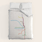 Chicago Transit Map Comforter Gallery Image 6