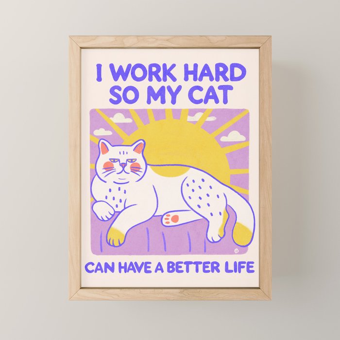 Working hard Mini Art Print Gallery Image 1