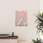 Chinoiserie Pink Fresco Floral Garden Birds Oriental Botanical Poster Gallery Image 2