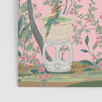 Chinoiserie Pink Fresco Floral Garden Birds Oriental Botanical Poster Gallery Image 3
