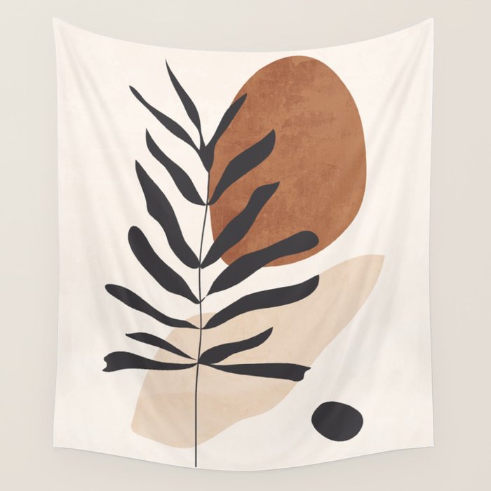 Abstract Art  Minimal Plant 12 Wall Tapestry Gallery Image 1