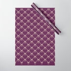 Bows & Ribbons Pattern XXXV Dark Purple Wrapping Paper Gallery Image 1