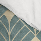 Art Deco Diamonds in Teal and Gold Comforter Gallery Image 4