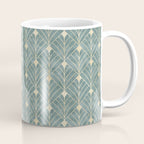 Art Deco Diamonds in Teal and Gold Coffee Mug Gallery Image 1