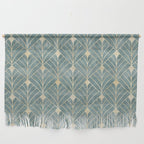 Art Deco Diamonds in Teal and Gold Wall Hanging Gallery Image 1