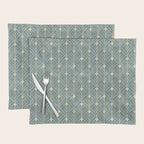 Art Deco Diamonds in Teal and Gold Placemat Gallery Image 1