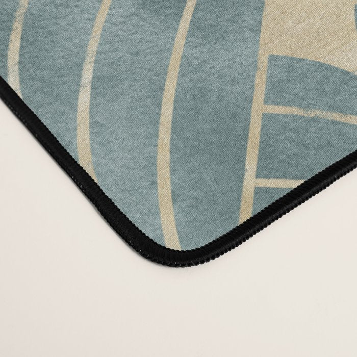 Art Deco Diamonds in Teal and Gold Desk Mat Gallery Image 4