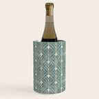 Art Deco Diamonds in Teal and Gold Wine Chiller Gallery Image 2