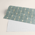 Art Deco Diamonds in Teal and Gold Wrapping Paper Gallery Image 2