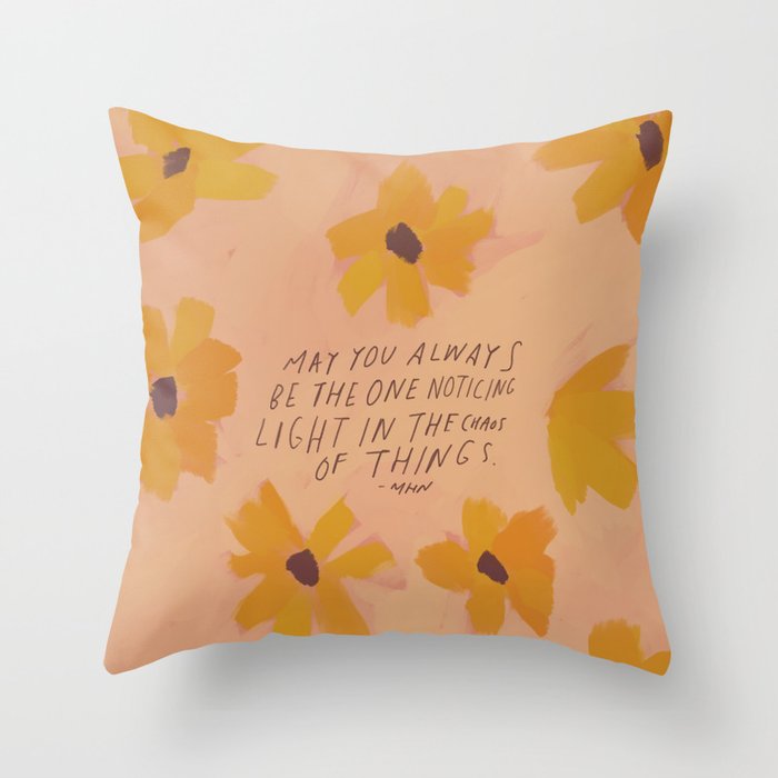 Noticing Light In The Chaos Of Things Throw Pillow Gallery Image 6