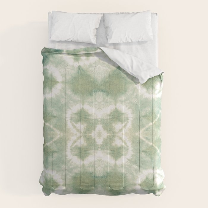 Saged Shibori Pocket Square Comforter Gallery Image 6