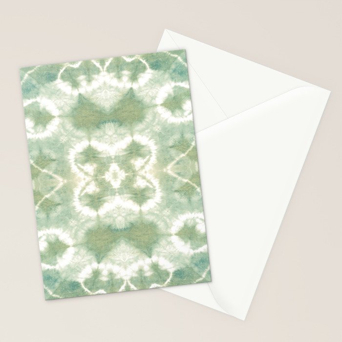 Saged Shibori Pocket Square Stationery Card Gallery Image 2