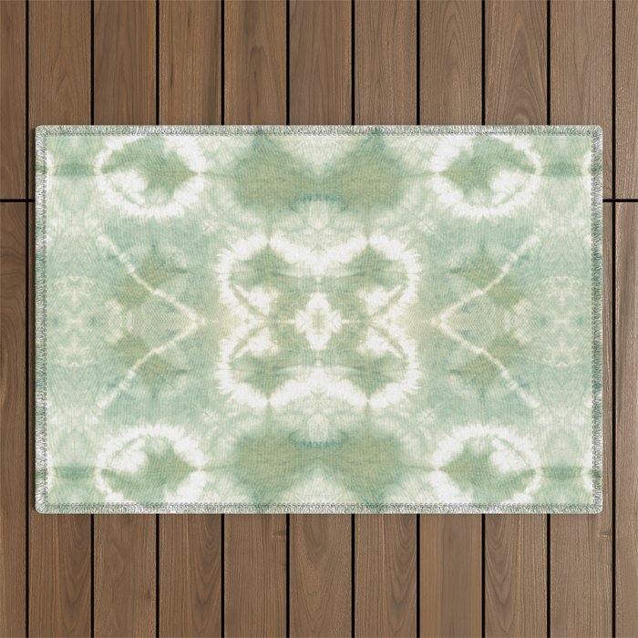 Saged Shibori Pocket Square Outdoor Rug Gallery Image 1