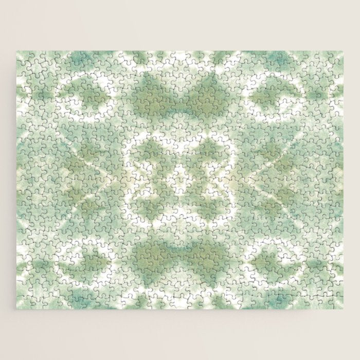 Saged Shibori Pocket Square Jigsaw Puzzle Gallery Image 1
