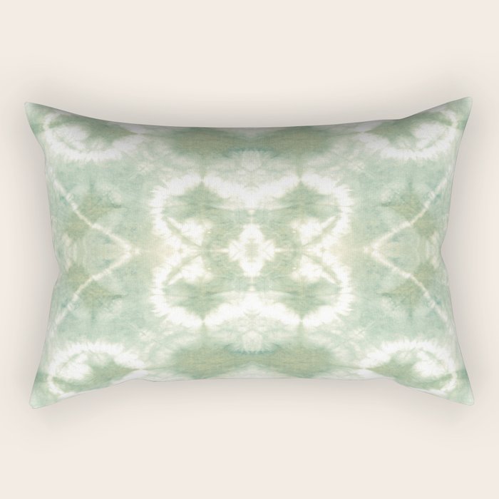 Saged Shibori Pocket Square Rectangular Pillow Gallery Image 1