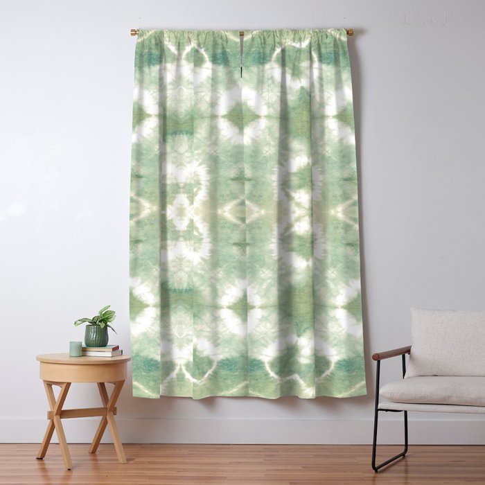 Saged Shibori Pocket Square Window Curtain Gallery Image 5