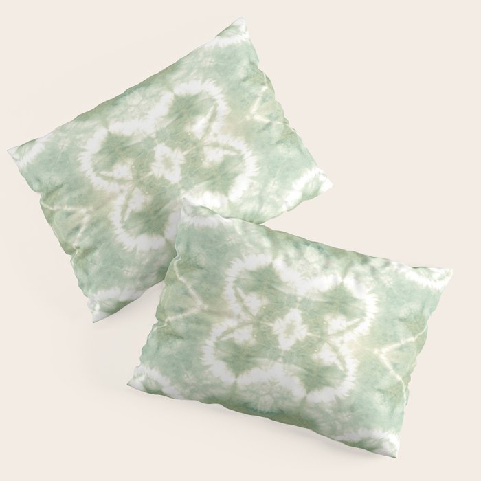 Saged Shibori Pocket Square Pillow Sham Gallery Image 1