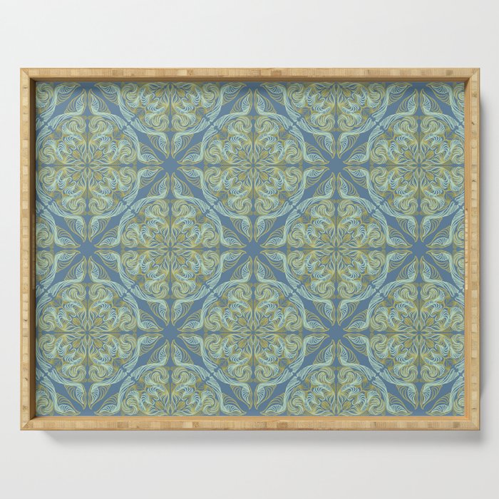 AT Pattern 2 green Serving Tray Gallery Image 1